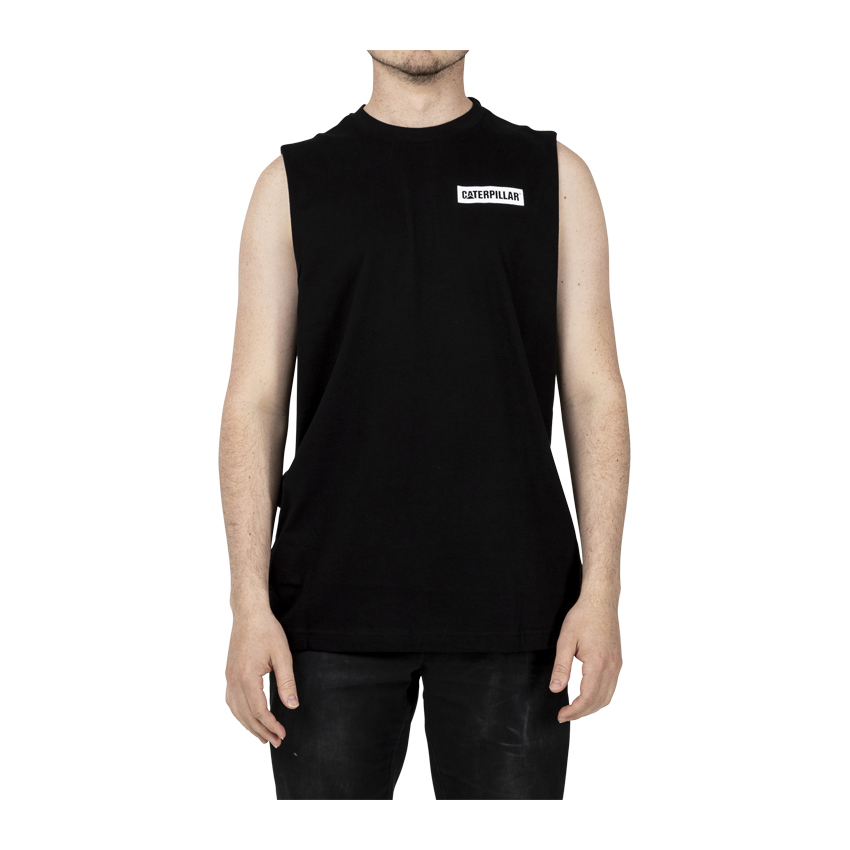 Caterpillar Icon Muscle Philippines - Mens Tank - Black 01267WBJN